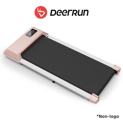 【Pitpat&Deerrun】Q1 Urban Walking Pad 2 in 1 under Desk Treadmill 2.5HP Low Noise Walking Pad Running Jogging Machine with Remote Control for Home Office, Lightweight Portable Desk Treadmill Installation Free Gold