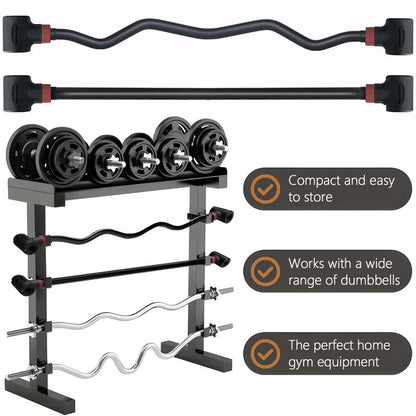 1PC Dumbbell Converter Bar, Adjustable Dumbbell to Barbell Converter, up to 200Lbs Weight Capacity, Space-Saving, Easy-To-Use Design for Home Gym and Fitness Enthusiasts