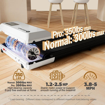 【Pitpat&Deerrun】Q1 Urban Walking Pad 2 in 1 under Desk Treadmill 2.5HP Low Noise Walking Pad Running Jogging Machine with Remote Control for Home Office, Lightweight Portable Desk Treadmill Installation Free Gold