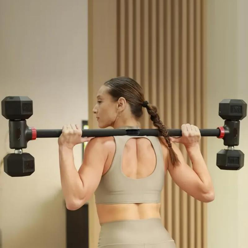 1PC Dumbbell Converter Bar, Adjustable Dumbbell to Barbell Converter, up to 200Lbs Weight Capacity, Space-Saving, Easy-To-Use Design for Home Gym and Fitness Enthusiasts