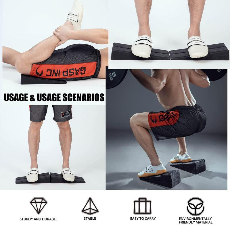 Squat Wedges Blocks, 3 Counts Non-Slip Incline Pilates Boards, Foot Wedges Foam Incline Boards, Leg Extensions for Home Workouts, Calf Stretch, Heel Squats, Gym Equipment, Exercise Mat, Gym Mat, Workout Equipment