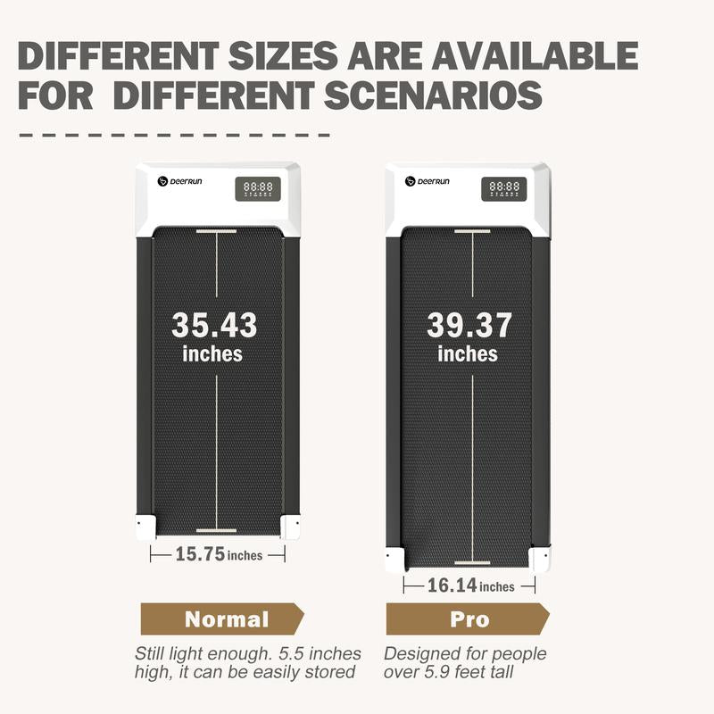 【Pitpat&Deerrun】Q1 Urban Walking Pad 2 in 1 under Desk Treadmill 2.5HP Low Noise Walking Pad Running Jogging Machine with Remote Control for Home Office, Lightweight Portable Desk Treadmill Installation Free Gold