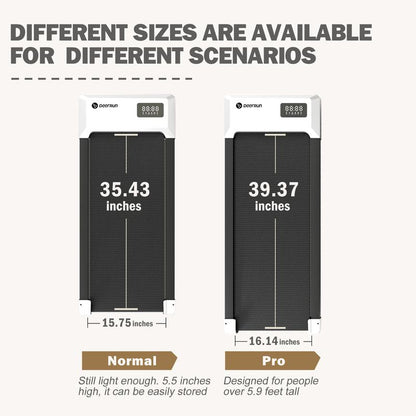 【Pitpat&Deerrun】Q1 Urban Walking Pad 2 in 1 under Desk Treadmill 2.5HP Low Noise Walking Pad Running Jogging Machine with Remote Control for Home Office, Lightweight Portable Desk Treadmill Installation Free Gold