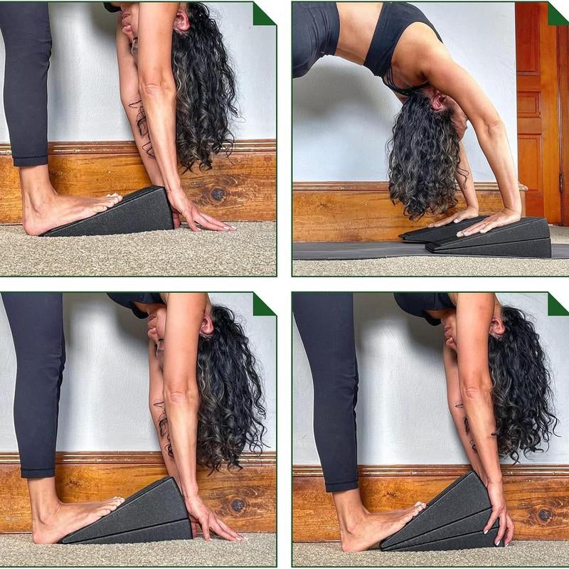 Squat Wedges Blocks, 3 Counts Non-Slip Incline Pilates Boards, Foot Wedges Foam Incline Boards, Leg Extensions for Home Workouts, Calf Stretch, Heel Squats, Gym Equipment, Exercise Mat, Gym Mat, Workout Equipment