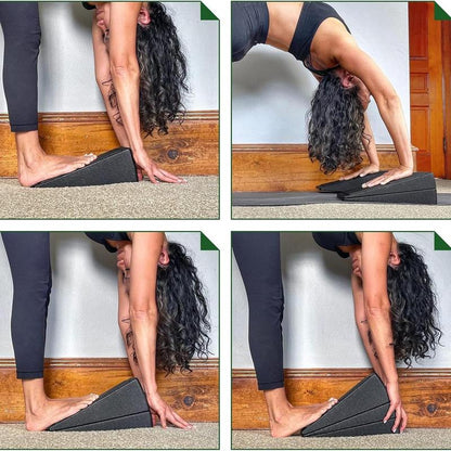 Squat Wedges Blocks, 3 Counts Non-Slip Incline Pilates Boards, Foot Wedges Foam Incline Boards, Leg Extensions for Home Workouts, Calf Stretch, Heel Squats, Gym Equipment, Exercise Mat, Gym Mat, Workout Equipment