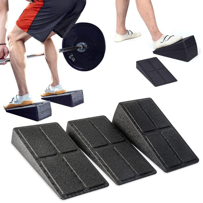 Squat Wedges Blocks, 3 Counts Non-Slip Incline Pilates Boards, Foot Wedges Foam Incline Boards, Leg Extensions for Home Workouts, Calf Stretch, Heel Squats, Gym Equipment, Exercise Mat, Gym Mat, Workout Equipment
